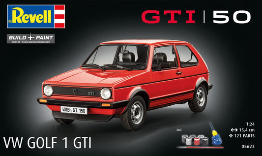 010 - Revell - 05623 - Volkswagen Golf I GTi  ‘50 Years’ [gift set] - primary image