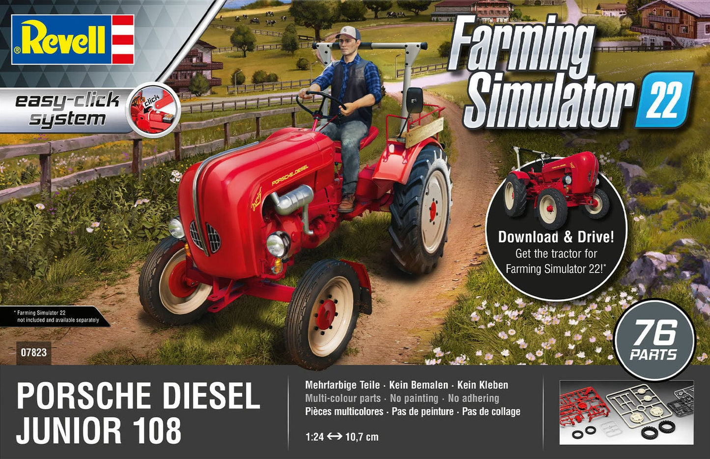 010 - Revell - 07823 - Porsche Junior 108 [easy-click] ‘Farming Simulator Edition’ - primary image