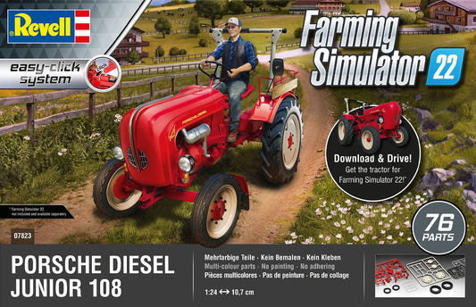 010 - Revell - 07823 - Porsche Junior 108 [easy-click] ‘Farming Simulator Edition’ - primary image