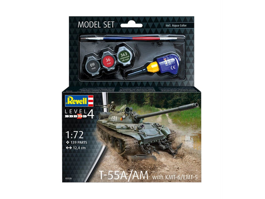 010 - Revell - 63328 - T-55A / AM with KMT-6 / EMT-5 Mine Roller - primary image