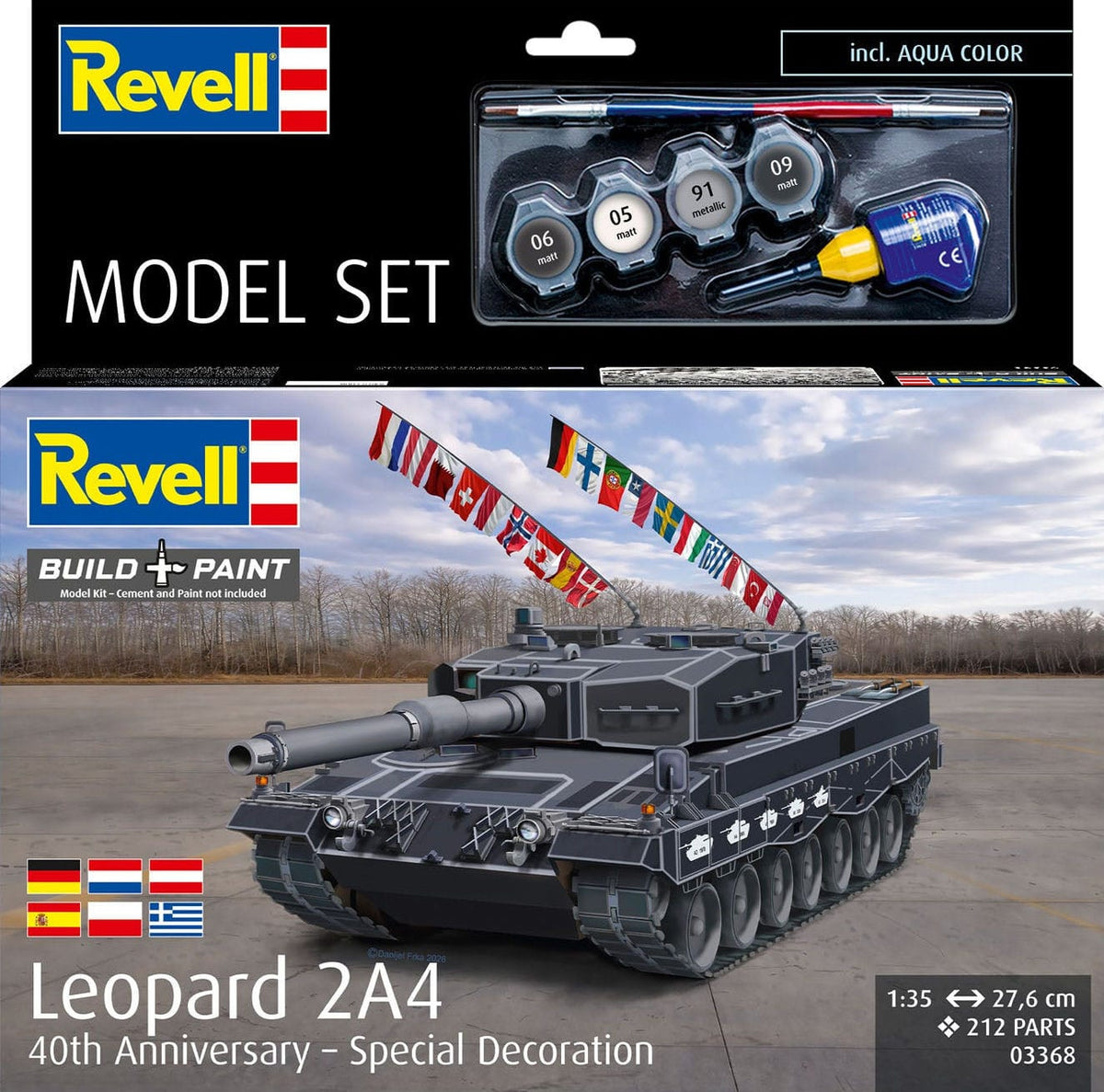 010 - Revell - 63368 - Leopard 2A4 ‘40th Anniversary’ [model set] - primary image