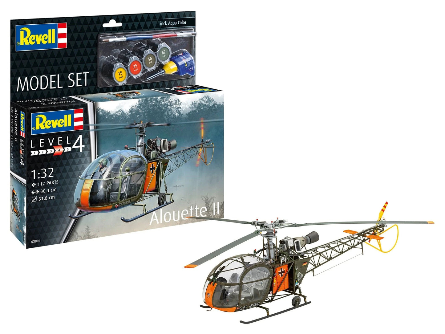 010 - Revell - 63804 - Aérospatiale SE 313 Alouette II [model set] - primary image