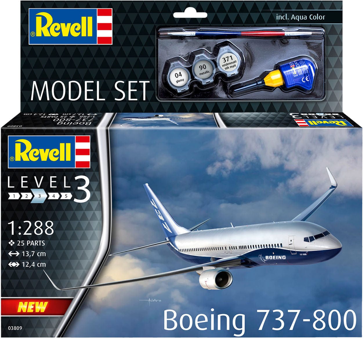 010 - Revell - 63809 - Boeing 737-800 [model set] - primary image