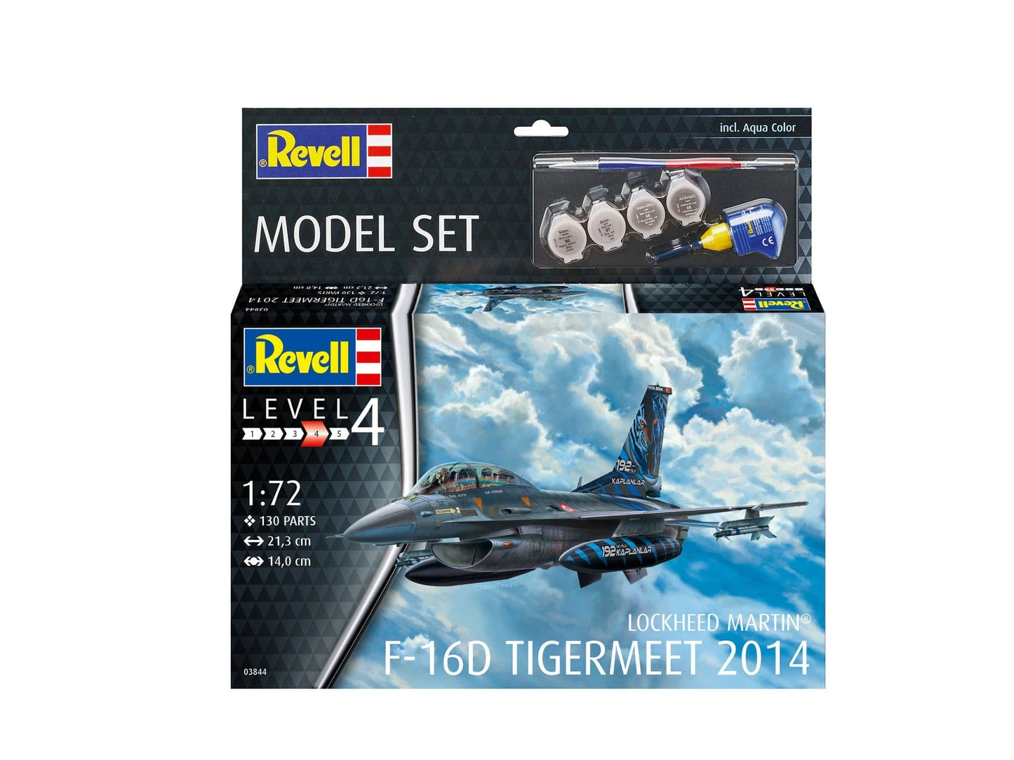 010 - Revell - 63844 - Lockheed Martin F-16D Fighting Falcon ‘Tigermeet 2014’ [model set] - primary image