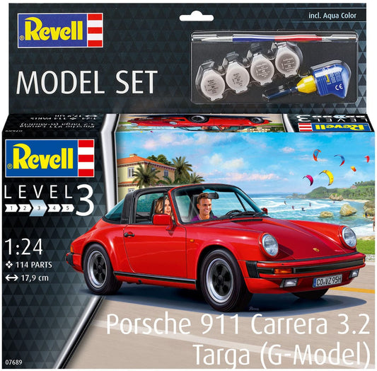 010 - Revell - 67689 - Porsche 911G Carrera 3.2 Targa [model set] - primary image