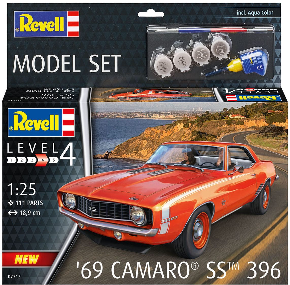 010 - Revell - 67712 - Chevrolet Camaro SS 396 (1969) [model set] - primary image