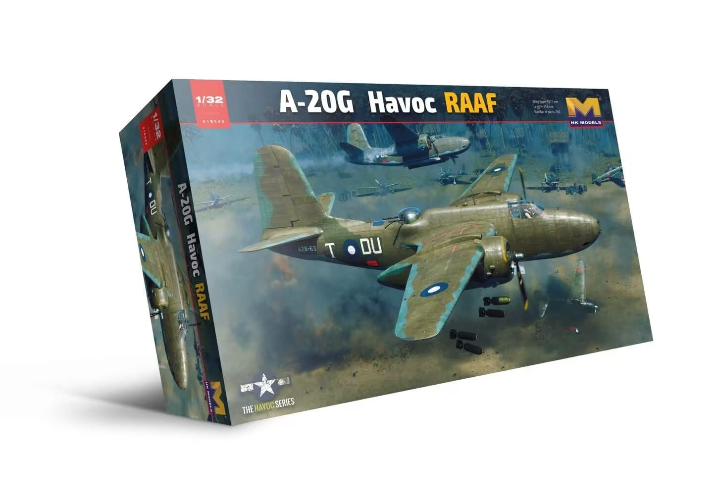 100 - HK Models - 01E042 - Douglas A-20G Havoc - box front right angle
