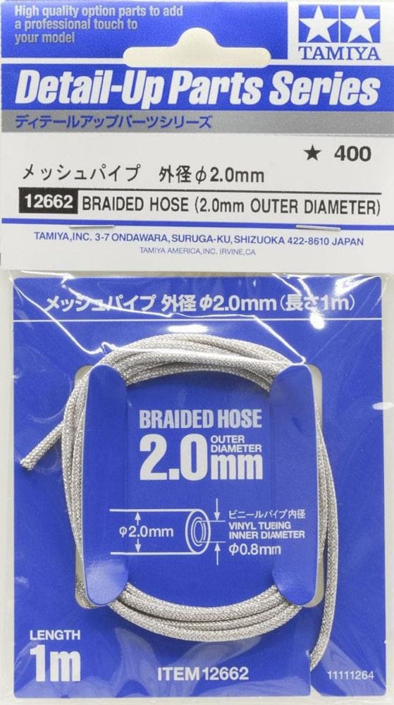 010 - Tamiya - 12662 - Braided Hose 2mm x 1m - primary image