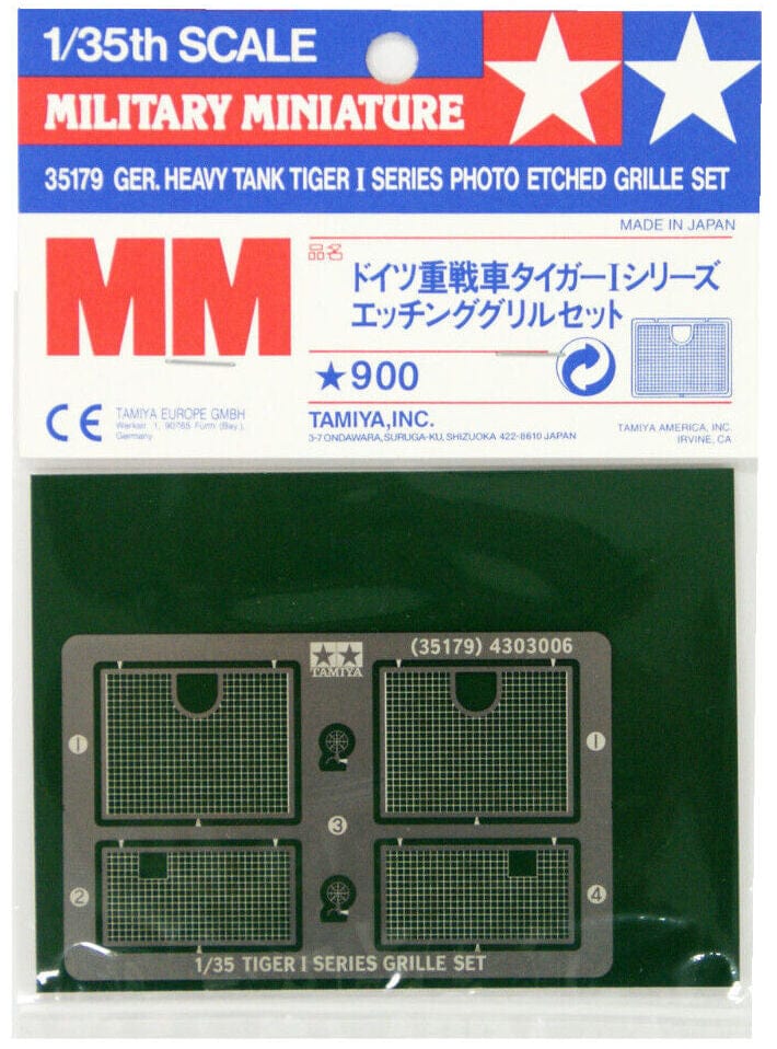 010 - Tamiya - 35179 - Pz.Kpfw. VI Tiger I Ausf. E (late) Photo-etched Grille Set - primary image