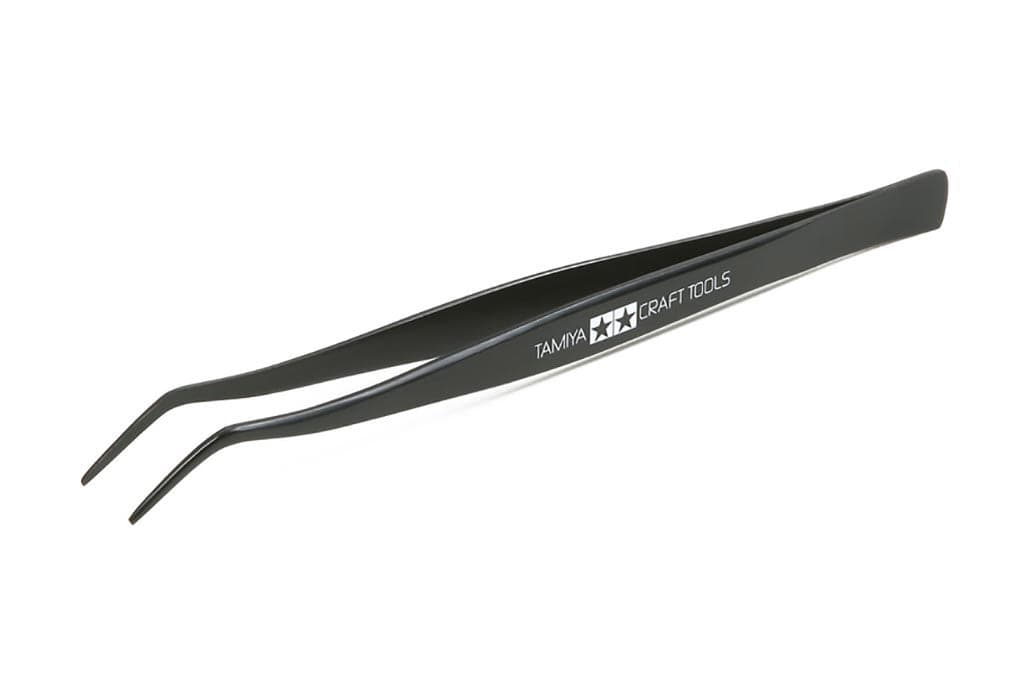 010 - Tamiya - 74003 - Tamiya Angled Tweezers - primary image