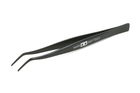 010 - Tamiya - 74003 - Tamiya Angled Tweezers - primary image