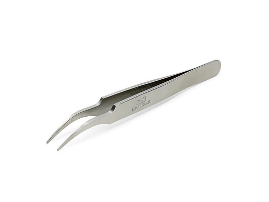010 - Tamiya - 74108 - Tamiya High Grade Angled Tweezers Round Tip - primary image