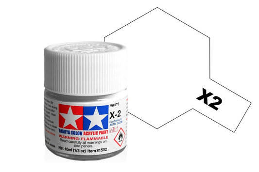 010 - Tamiya - 81502 - Tamiya Acrylic Mini X-2 White - primary image