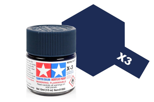 010 - Tamiya - 81503 - Tamiya Acrylic Mini X-3 Royal Blue - primary image