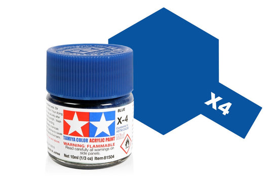 010 - Tamiya - 81504 - Tamiya Acrylic Mini X-4 Blue - primary image