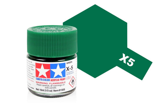 010 - Tamiya - 81505 - Tamiya Acrylic Mini X-5 Green - primary image