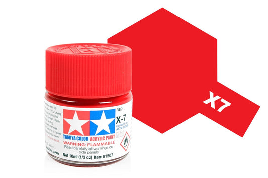 010 - Tamiya - 81507 - Tamiya Acrylic Mini X-7 Red - primary image