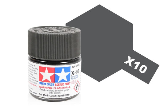 010 - Tamiya - 81510 - Tamiya Acrylic Mini X-10 Gun Metal - primary image