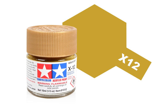 010 - Tamiya - 81512 - Tamiya Acrylic Mini X-12 Gold Leaf - primary image
