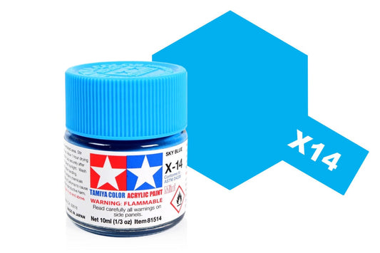 010 - Tamiya - 81514 - Tamiya Acrylic Mini X-14 Sky Blue - primary image