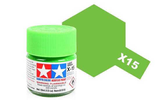 010 - Tamiya - 81515 - Tamiya Acrylic Mini X-15 Light Green - primary image