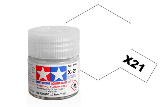 010 - Tamiya - 81521 - Tamiya Acrylic Mini X-21 Flat Base - primary image