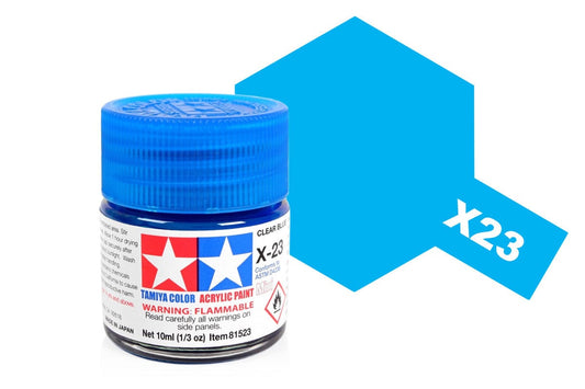 010 - Tamiya - 81523 - Tamiya Acrylic Mini X-23 Clear Blue - primary image