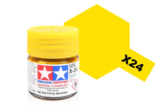 010 - Tamiya - 81524 - Tamiya Acrylic Mini X-24 Clear Yellow - primary image