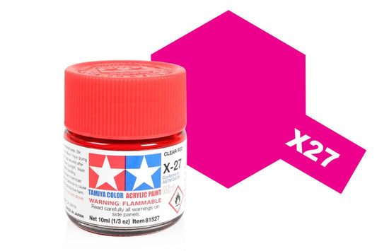 010 - Tamiya - 81527 - Tamiya Acrylic Mini X-27 Clear Red - primary image