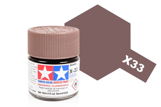 010 - Tamiya - 81533 - Tamiya Acrylic Mini X-33 Bronze - primary image