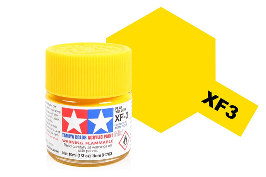 010 - Tamiya - 81703 - Tamiya Acrylic Mini XF-3 Flat Yellow - primary image