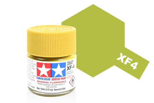 010 - Tamiya - 81704 - Tamiya Acrylic Mini XF-4 Yellow Green - primary image