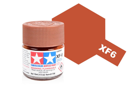 010 - Tamiya - 81706 - Tamiya Acrylic Mini XF-6 Copper - primary image