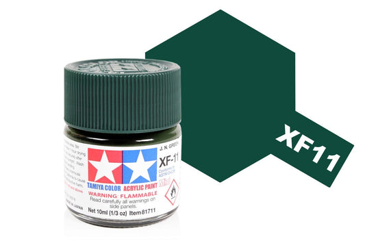 010 - Tamiya - 81711 - Tamiya Acrylic Mini XF-11 J.N. Green - primary image