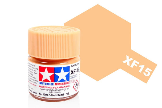 010 - Tamiya - 81715 - Tamiya Acrylic Mini XF-15 Flat Flesh - primary image