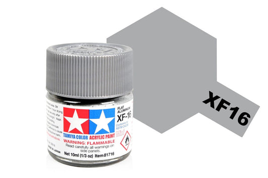 010 - Tamiya - 81716 - Tamiya Acrylic Mini XF-16 Flat Aluminum - primary image