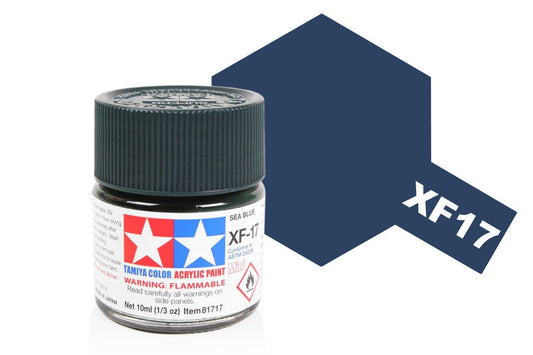 010 - Tamiya - 81717 - Tamiya Acrylic Mini XF-17 Sea Blue - primary image