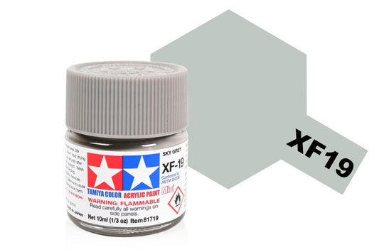 010 - Tamiya - 81719 - Tamiya Acrylic Mini XF-19 Sky Grey - primary image