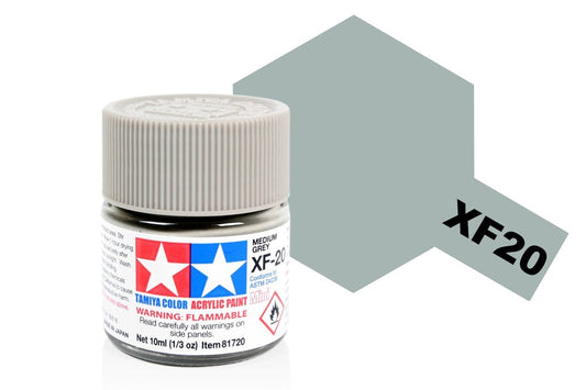 010 - Tamiya - 81720 - Tamiya Acrylic Mini XF-20 Medium Grey - primary image