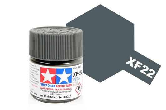 010 - Tamiya - 81722 - Tamiya Acrylic Mini XF-22 RLM Grey - primary image