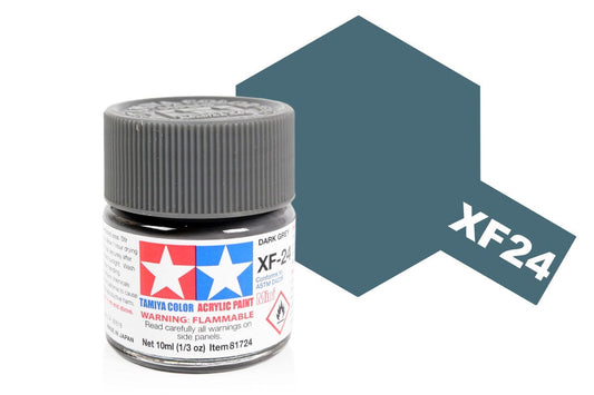 010 - Tamiya - 81724 - Tamiya Acrylic Mini XF-24 Dark Grey - primary image