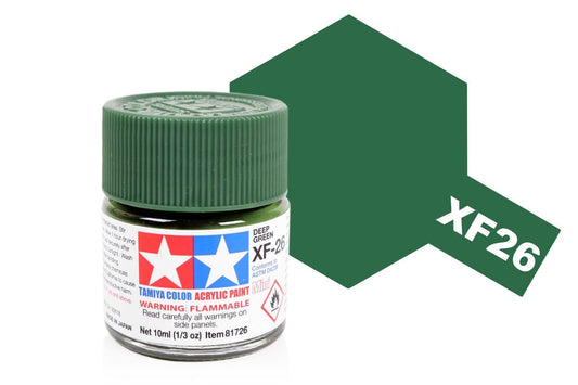 010 - Tamiya - 81726 - Tamiya Acrylic Mini XF-26 Deep Green - primary image