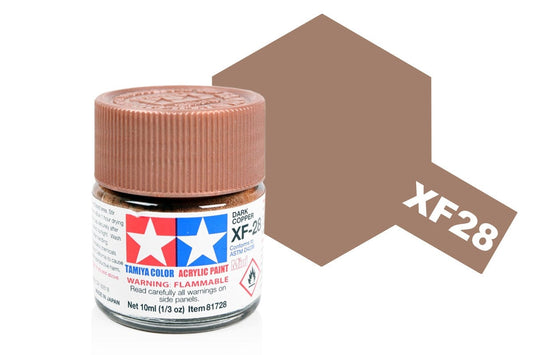 010 - Tamiya - 81728 - Tamiya Acrylic Mini XF-28 Dark Copper - primary image