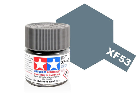 010 - Tamiya - 81753 - Tamiya Acrylic Mini XF-53 Neutral Grey - primary image