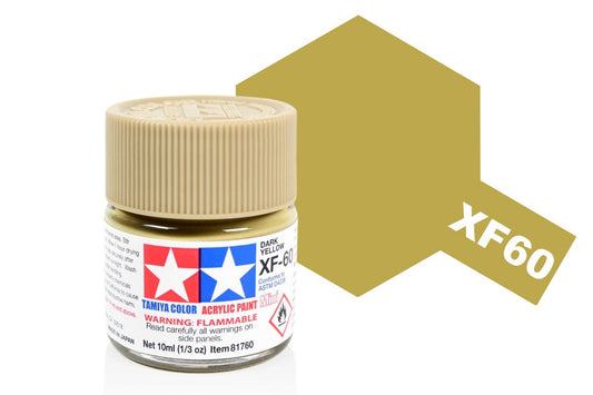 010 - Tamiya - 81760 - Tamiya Acrylic Mini XF-60 Dark Yellow - primary image