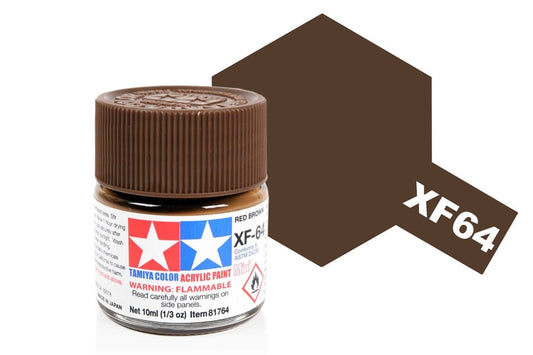 010 - Tamiya - 81764 - Tamiya Acrylic Mini XF-64 Red Brown - primary image