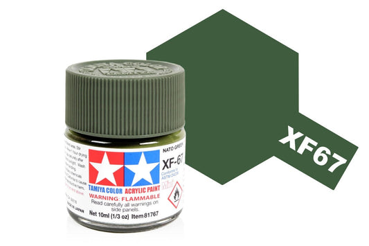 010 - Tamiya - 81767 - Tamiya Acrylic Mini XF-67 Nato Green - primary image