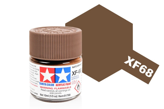 010 - Tamiya - 81768 - Tamiya Acrylic Mini XF-68 Nato Brown - primary image