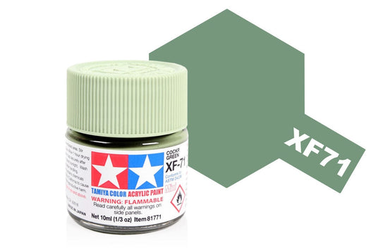 010 - Tamiya - 81771 - Tamiya Acrylic Mini XF-71 Cockpit Green - primary image