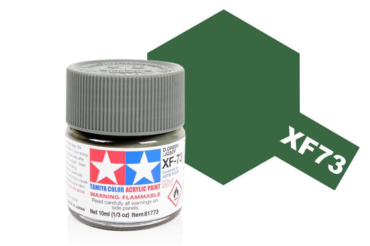 010 - Tamiya - 81773 - Tamiya Acrylic Mini XF-73 Dark Green - primary image